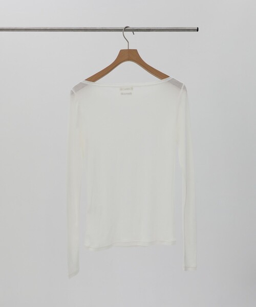 FUJI(フジ)の「[FUJI/フジ」別注BOAT NECK L/S T SHIRTS/ボートネック長袖Tシャツ/カットソー(Tシャツ/カットソー・レディース・ブラック/アイボリー・2)」の6枚目の写真