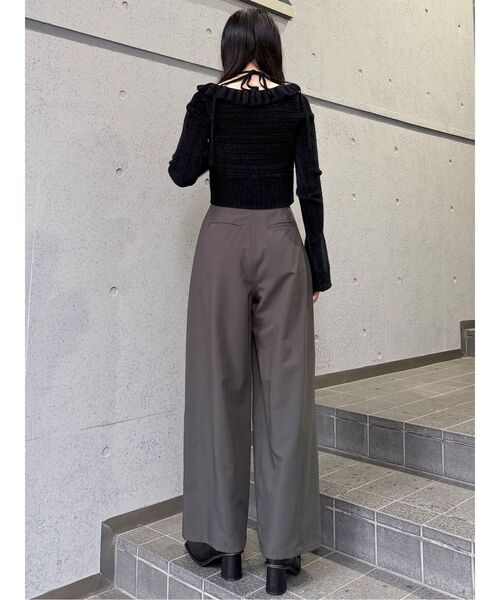 MURUA（ムルーア）の「ZIPワイドパンツ　秋服（スラックス・レディース・ブラック/グレー/ネイビー・1/2）」の13枚目の写真