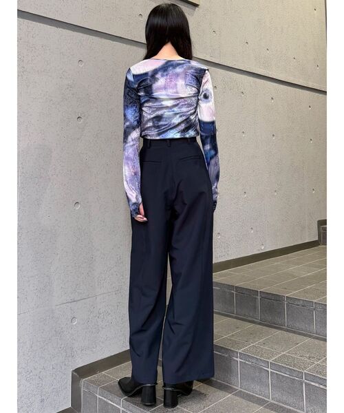MURUA（ムルーア）の「ZIPワイドパンツ　秋服（スラックス・レディース・ブラック/グレー/ネイビー・1/2）」の18枚目の写真