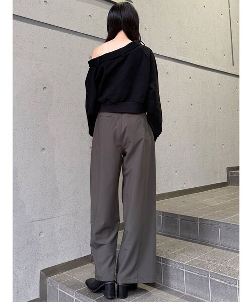 MURUA（ムルーア）の「ZIPワイドパンツ　秋服（スラックス・レディース・ブラック/グレー/ネイビー・1/2）」の22枚目の写真