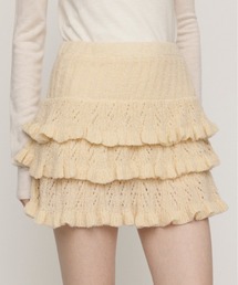 SLY（スライ）の「BOUCLE FRILLED S/SK ブークレーフリルショートスカート 秋服 冬服（スカート）」