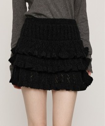 BOUCLE FRILLED S/SK ブークレーフリルショートスカート 秋服 冬服