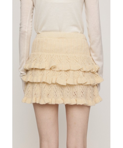 SLY(スライ)の「BOUCLE FRILLED S/SK ブークレーフリルショートスカート 秋服 冬服(スカート・レディース・アイボリー/ベージュ/ブラック・FREE)」の16枚目の写真