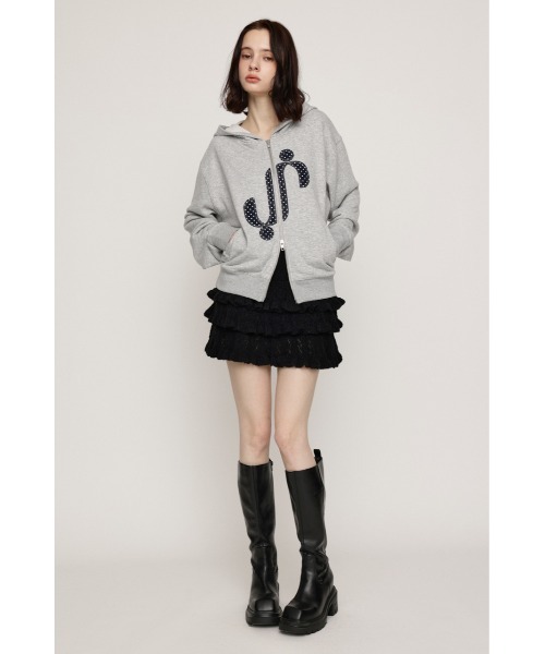SLY(スライ)の「BOUCLE FRILLED S/SK ブークレーフリルショートスカート 秋服 冬服(スカート・レディース・アイボリー/ベージュ/ブラック・FREE)」の12枚目の写真
