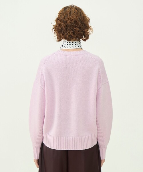 MACPHEE(マカフィー)の「【WEB先行予約】ラムカシミヤ クルーネックプルオーバー(ニット/セーター・レディース・チャコールグレー/ダークブラウン/ライトパープル/ライトベージュ・S)」の8枚目の写真
