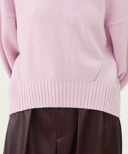 MACPHEE(マカフィー)の「【WEB先行予約】ラムカシミヤ クルーネックプルオーバー(ニット/セーター・レディース・チャコールグレー/ダークブラウン/ライトパープル/ライトベージュ・S)」の12枚目の写真