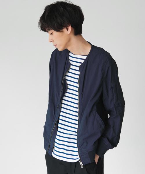 green label relaxing(グリーンレーベルリラクシング)の「SC G/D NY/TAF NO/C MA-1 ブルゾン◆(MA-1・メンズ・オリーブ/ネイビー・MEDIUM/LARGE/SMALL)」の2枚目の写真
