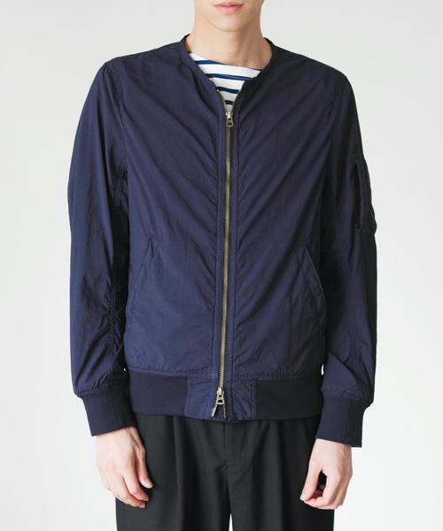 green label relaxing(グリーンレーベルリラクシング)の「SC G/D NY/TAF NO/C MA-1 ブルゾン◆(MA-1・メンズ・オリーブ/ネイビー・MEDIUM/LARGE/SMALL)」の3枚目の写真