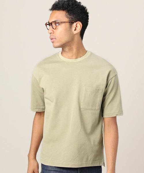 BEAUTY&YOUTH UNITED ARROWS（ビューティーアンドユースユナイテッドアローズ）の「BY カノコ フォルム クルーネック カットソー◆（Tシャツ/カットソー・メンズ・オフホワイト/ベージュ/ダークブラウン/ネイビー・SMALL/MEDIUM/LARGE/X-LARGE）」の3枚目の写真