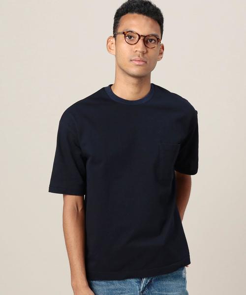 BEAUTY&YOUTH UNITED ARROWS（ビューティーアンドユースユナイテッドアローズ）の「BY カノコ フォルム クルーネック カットソー◆（Tシャツ/カットソー・メンズ・オフホワイト/ベージュ/ダークブラウン/ネイビー・SMALL/MEDIUM/LARGE/X-LARGE）」の4枚目の写真