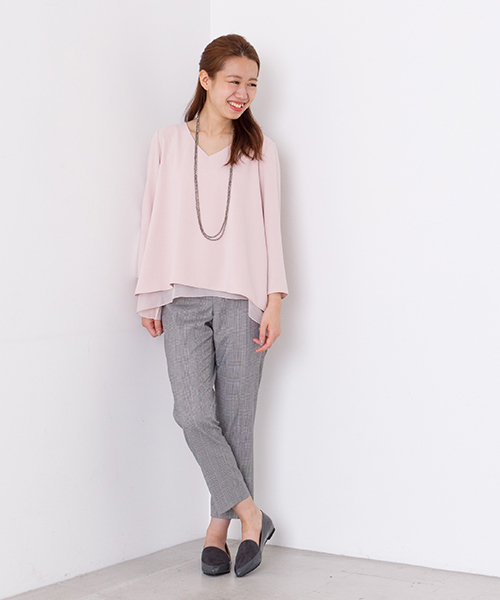 NATURAL BEAUTY BASIC（ナチュラルビューティーベーシック）の「ライトクリスタルロングネックレス（ネックレス・レディース・ベージュ/ネイビー/シルバー系その他・ﾌﾘ-）」の7枚目の写真