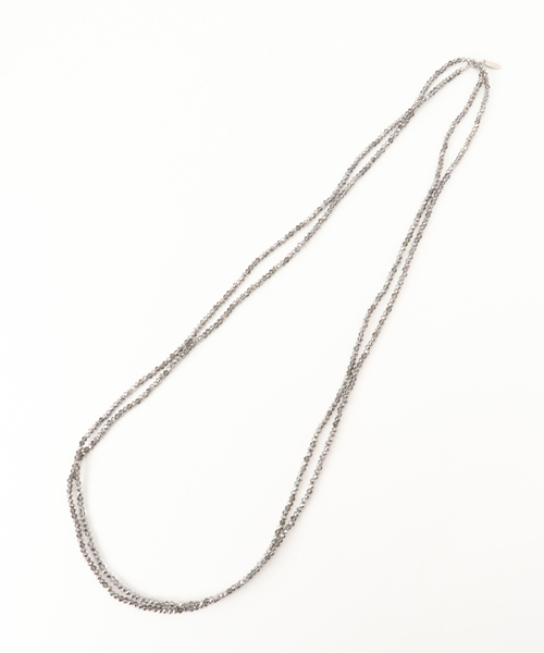 NATURAL BEAUTY BASIC（ナチュラルビューティーベーシック）の「ライトクリスタルロングネックレス（ネックレス・レディース・ベージュ/ネイビー/シルバー系その他・ﾌﾘ-）」の3枚目の写真