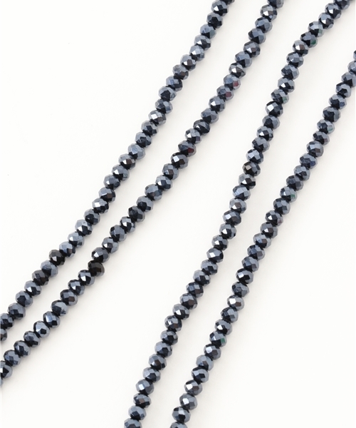 NATURAL BEAUTY BASIC（ナチュラルビューティーベーシック）の「ライトクリスタルロングネックレス（ネックレス・レディース・ベージュ/ネイビー/シルバー系その他・ﾌﾘ-）」の4枚目の写真