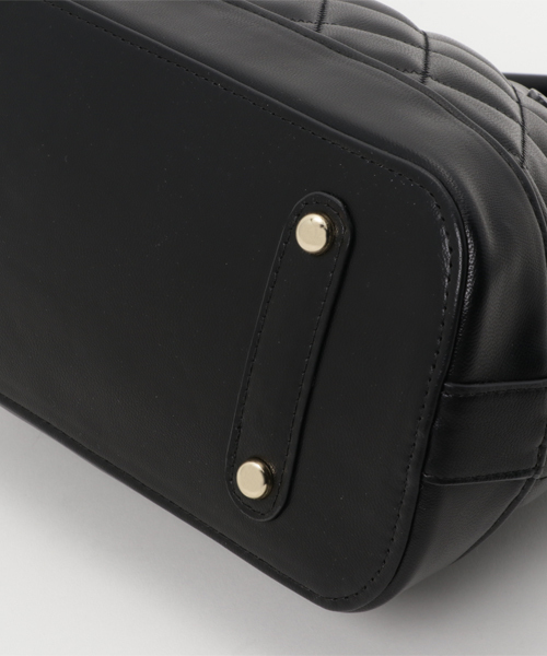 PLAIN CLOTHING（プレーンクロージング）の「ダイヤ柄ステッチハンドバッグ【PLAIN CLOTHING】（ショルダーバッグ・レディース・ボルドー/ブラック/ベージュ/ネイビー/ダークグレー・FREE）」の8枚目の写真