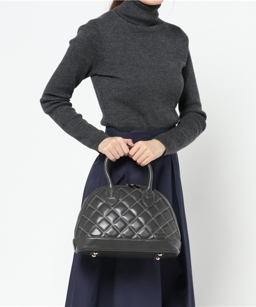 PLAIN CLOTHING（プレーンクロージング）の「ダイヤ柄ステッチハンドバッグ【PLAIN CLOTHING】（ショルダーバッグ・レディース・ボルドー/ブラック/ベージュ/ネイビー/ダークグレー・FREE）」の11枚目の写真