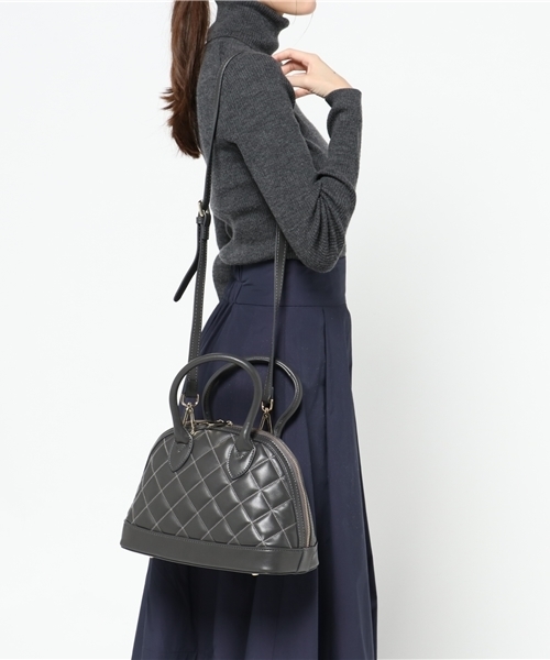 PLAIN CLOTHING（プレーンクロージング）の「ダイヤ柄ステッチハンドバッグ【PLAIN CLOTHING】（ショルダーバッグ・レディース・ボルドー/ブラック/ベージュ/ネイビー/ダークグレー・FREE）」の12枚目の写真