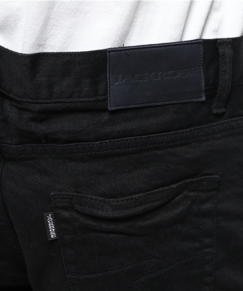 JACKROSE（ジャックローズ）の「BKダメージリメイクストレッチパンツ（デニムパンツ・メンズ・ブラック・M/L/S/XL）」の9枚目の写真