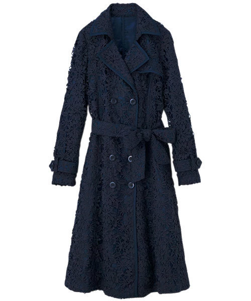 Ranan ラナン の 総レーストレンチコート トレンチコート Wear