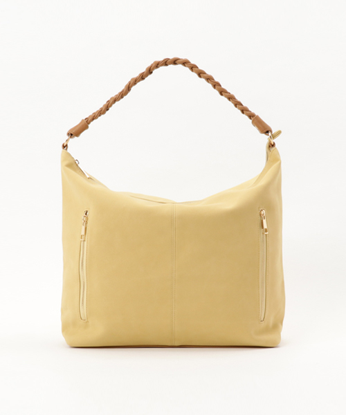 LBC(エルビーシー)の「フェイクスエード三つ編み2wayショルダー (ショルダーバッグ・レディース・ライトイエロー/ライトブラウン/クリアグリーン・ONE SIZE)」の3枚目の写真