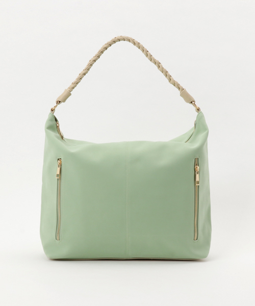 LBC(エルビーシー)の「フェイクスエード三つ編み2wayショルダー (ショルダーバッグ・レディース・ライトイエロー/ライトブラウン/クリアグリーン・ONE SIZE)」の2枚目の写真