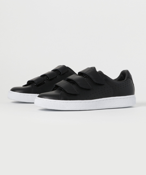 puma basket classic strap b&w