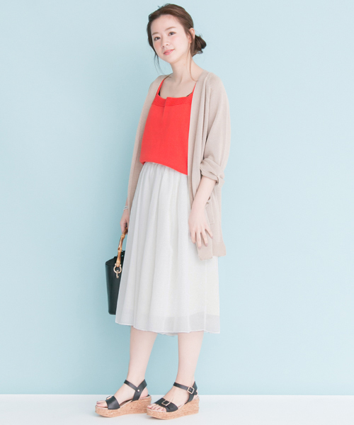 URBAN RESEARCH(アーバンリサーチ)の「スパンボイルギャザーパンツ(その他パンツ・レディース・オフホワイト/グレー系その他/グリーン系その他・FREE)」の4枚目の写真