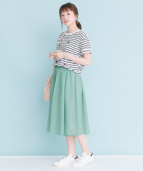 URBAN RESEARCH(アーバンリサーチ)の「スパンボイルギャザーパンツ(その他パンツ・レディース・オフホワイト/グレー系その他/グリーン系その他・FREE)」の6枚目の写真