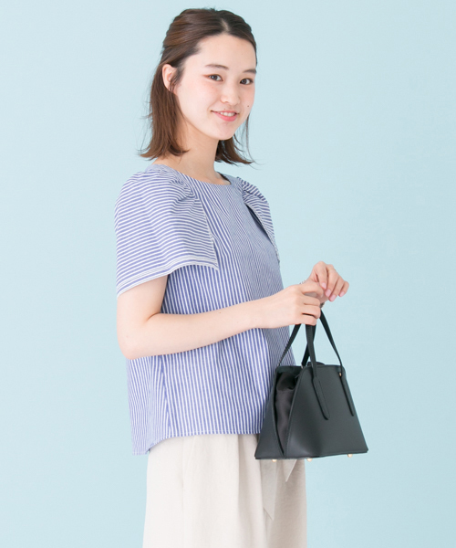 URBAN RESEARCH（アーバンリサーチ）の「ダブル袖ギャザーブラウス（シャツ/ブラウス・レディース・サックスブルー/ホワイト/ブラウン・FREE）」の3枚目の写真