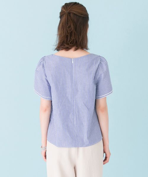 URBAN RESEARCH（アーバンリサーチ）の「ダブル袖ギャザーブラウス（シャツ/ブラウス・レディース・サックスブルー/ホワイト/ブラウン・FREE）」の14枚目の写真