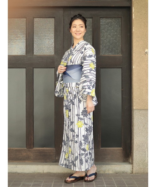 Yecca Vecca 花柄 ストライプ柄浴衣 Wear