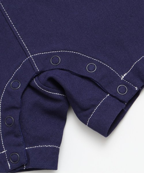 Ampersand(アンパサンド)の「ベビーサロペット(サロペット/オーバーオール・キッズ・ネイビー/アイボリー・80/70/60)」の5枚目の写真