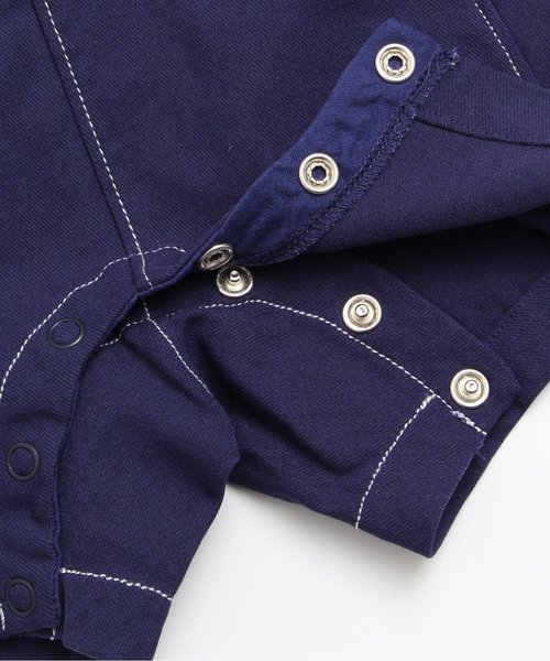 Ampersand(アンパサンド)の「ベビーサロペット(サロペット/オーバーオール・キッズ・ネイビー/アイボリー・80/70/60)」の6枚目の写真
