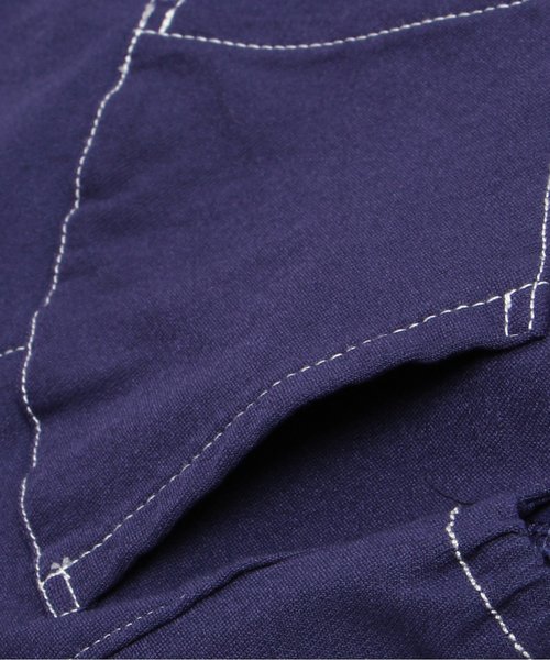 Ampersand(アンパサンド)の「ベビーサロペット(サロペット/オーバーオール・キッズ・ネイビー/アイボリー・80/70/60)」の11枚目の写真