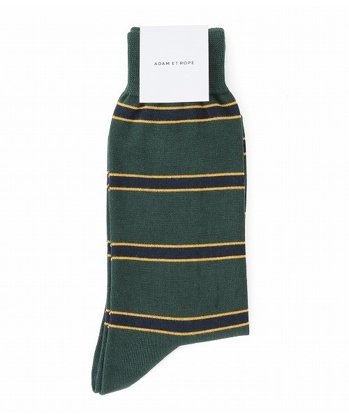 ADAM ET ROPE'（アダムエロペ）の「ブリティッシュボーダーソックス（ソックス/靴下・メンズ・ダークブラウン/グリーン/パープル系その他・FREE）」の8枚目の写真