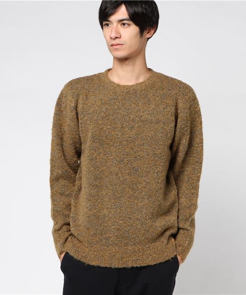 FREDY&GLOSTER（フレディアンドグロスター）の「マルチカラーブークレ―ニット（ニット/セーター・メンズ・ターメリック/ブルー/グレー・XL/L/M）」の3枚目の写真