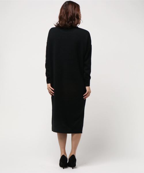 koe（コエ）の「ロングスリットニットワンピース（ワンピース・レディース・グレー/ブラック・L/M/S）」の4枚目の写真