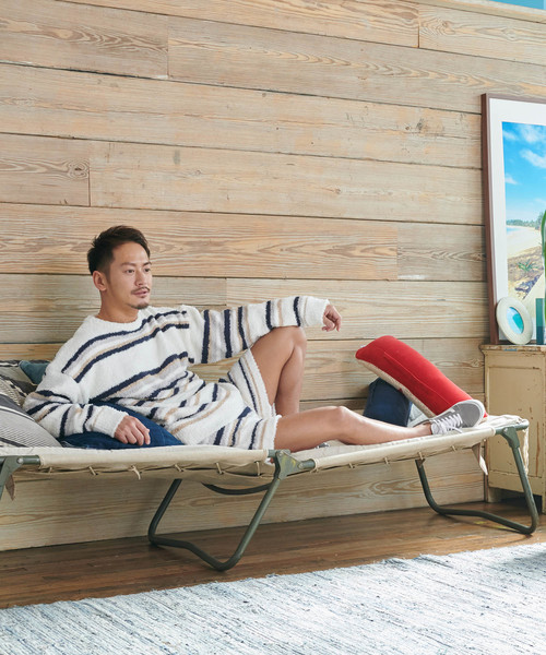 #Re:room(リルーム)の「マルチボーダーモールニットショーツ(その他パンツ・メンズ・ベージュ/ブラック/ホワイト・MEDIUM/SMALL)」の12枚目の写真