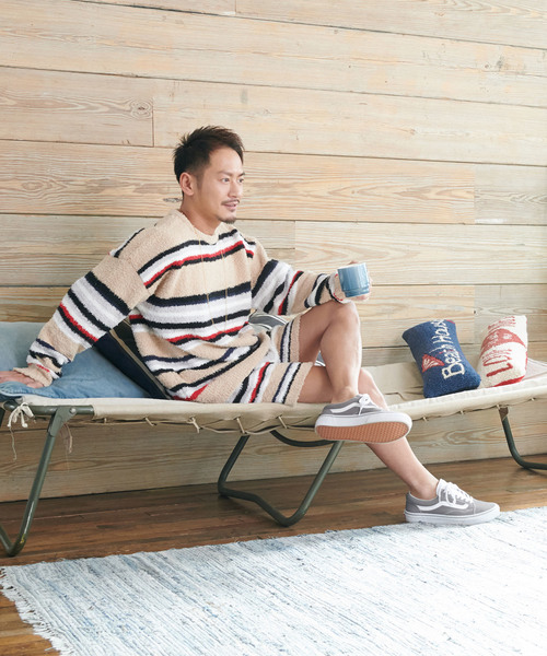 #Re:room(リルーム)の「マルチボーダーモールニットショーツ(その他パンツ・メンズ・ベージュ/ブラック/ホワイト・MEDIUM/SMALL)」の21枚目の写真