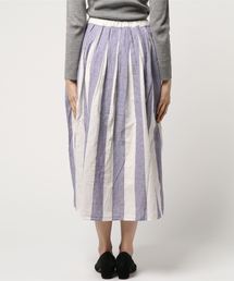 nop de nod ‧̍̊·̊ リネン混　綿麻　スカート　ストライプ　春夏 nop de nod ‧̍̊·̊ リネン混 綿麻 スカート ストライプ 春夏