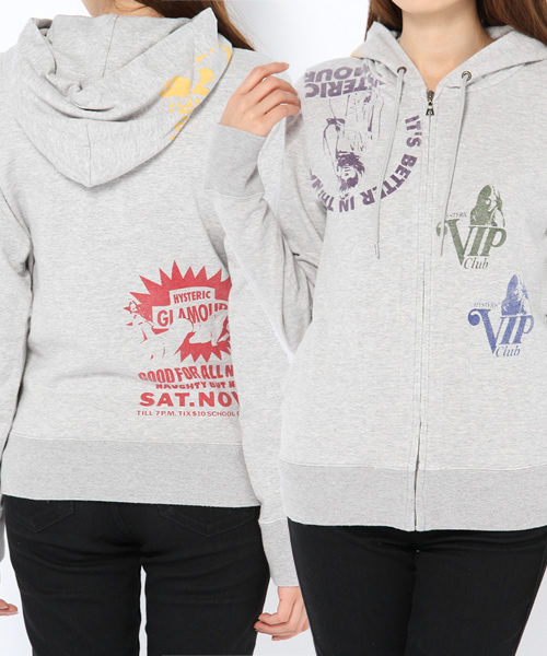 HYSTERIC GLAMOUR（ヒステリックグラマー）の「SCRATCH pt PK（パーカー・レディース・ホワイト/トップグレー/ブラック・FREE）」の3枚目の写真