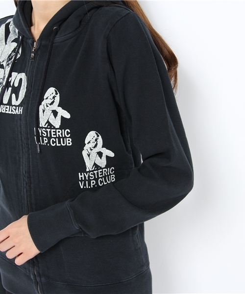 HYSTERIC GLAMOUR（ヒステリックグラマー）の「SCRATCH pt PK（パーカー・レディース・ホワイト/トップグレー/ブラック・FREE）」の9枚目の写真