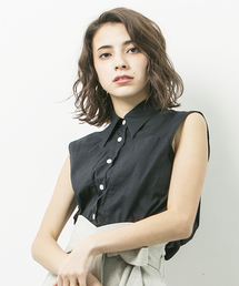 【CINOH】NO SLEEVE BIG POCKET SHIRT 18SST007