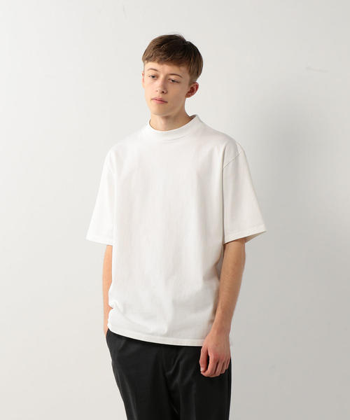 Steven Alan(スティーブンアラン)の「<Steven Alan> TRKY LOOSE MOCKNECK-TEE/Tシャツ(Tシャツ/カットソー・メンズ・オフホワイト/ブラック/マスタード/ベージュ/ホワイト・X-LARGE/SMALL/MEDIUM/LARGE)」の1枚目の写真
