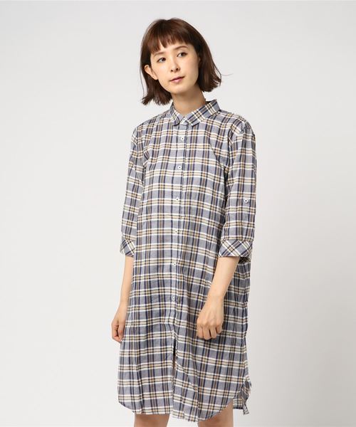 LBC(エルビーシー)の「コットンリネンアムンゼンシャツワンピース(シャツワンピース・レディース・ブラック/ネイビー・M/L)」の6枚目の写真