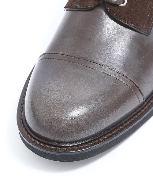 alfredoBANNISTER（アルフレッドバニスター）の「染めヒール切替シューズ（ドレスシューズ・メンズ・ブラック/ダークブラウン/グレー・39/40/41/42/43/44）」の6枚目の写真