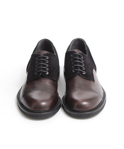 alfredoBANNISTER（アルフレッドバニスター）の「染めヒール切替シューズ（ドレスシューズ・メンズ・ブラック/ダークブラウン/グレー・39/40/41/42/43/44）」の4枚目の写真