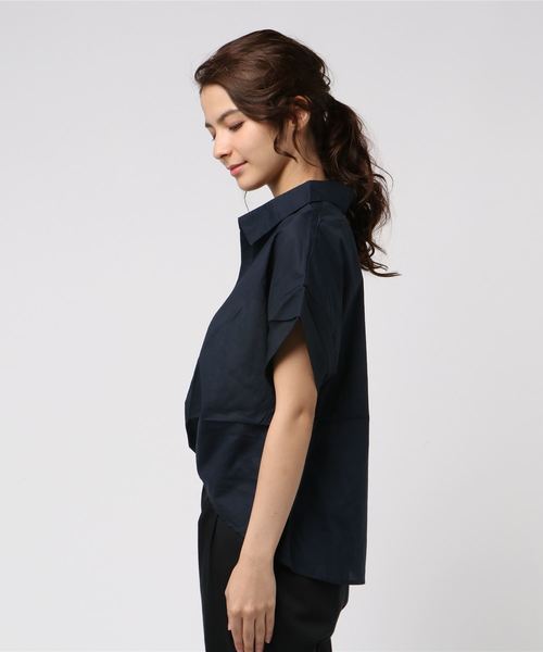 earth music&ecology（アースミュージックアンドエコロジー）の「・綿ローン半袖スキッパータックヘムシャツ ●（シャツ/ブラウス・レディース・グリーン系その他5/ブラック系その他3/オフホワイト/カーキ/ネイビー/レッド系その他7・FREE）」の21枚目の写真