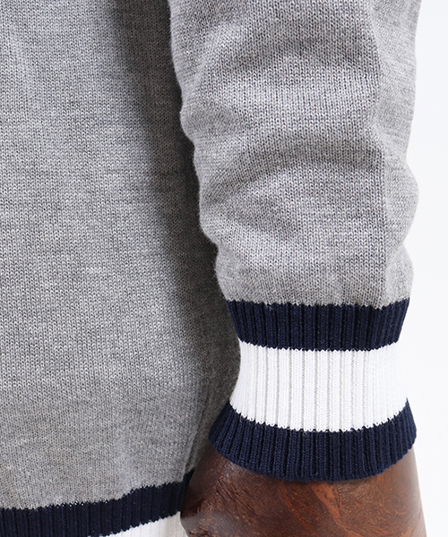 CAMBIO（カンビオ）の「mn1785 - Vネックチルデンニット（ニット/セーター・メンズ・ブラック/グレー/ネイビー・S/M/L）」の15枚目の写真