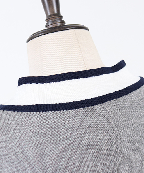 CAMBIO（カンビオ）の「mn1785 - Vネックチルデンニット（ニット/セーター・メンズ・ブラック/グレー/ネイビー・S/M/L）」の17枚目の写真