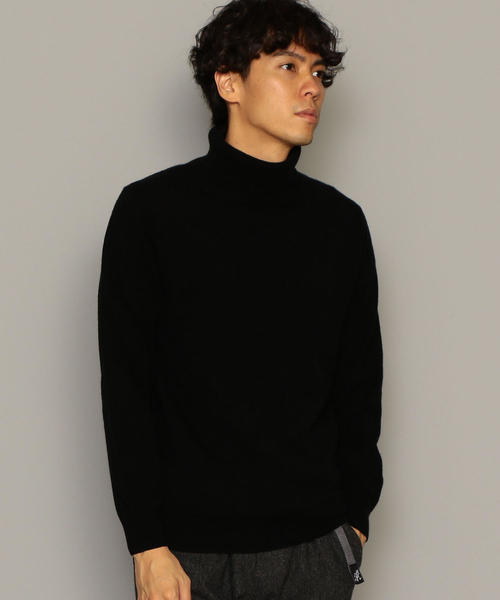 green label relaxing（グリーンレーベルリラクシング）の「[OCEANS12月号掲載] NM WO/カシミヤ 天竺 タートル ニット（ニット/セーター・メンズ・ブラック/ホワイト/ライトグレー・L/S/M）」の8枚目の写真